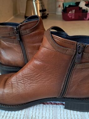Dorking By Fluchos Leather Ankle Boot Rich Tan Brown Size EU 38 US 7.5